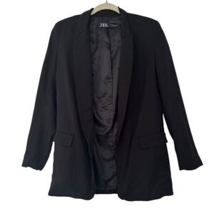 ZARA BLACK CLASSIC OPEN BLAZER SIZE SMALL